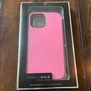 Casely Bold iPhone 12 Phone Case Dark Pink on Pink